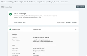 Debugging Page-Level Search Indexing Issues with the URL Inspection Tool